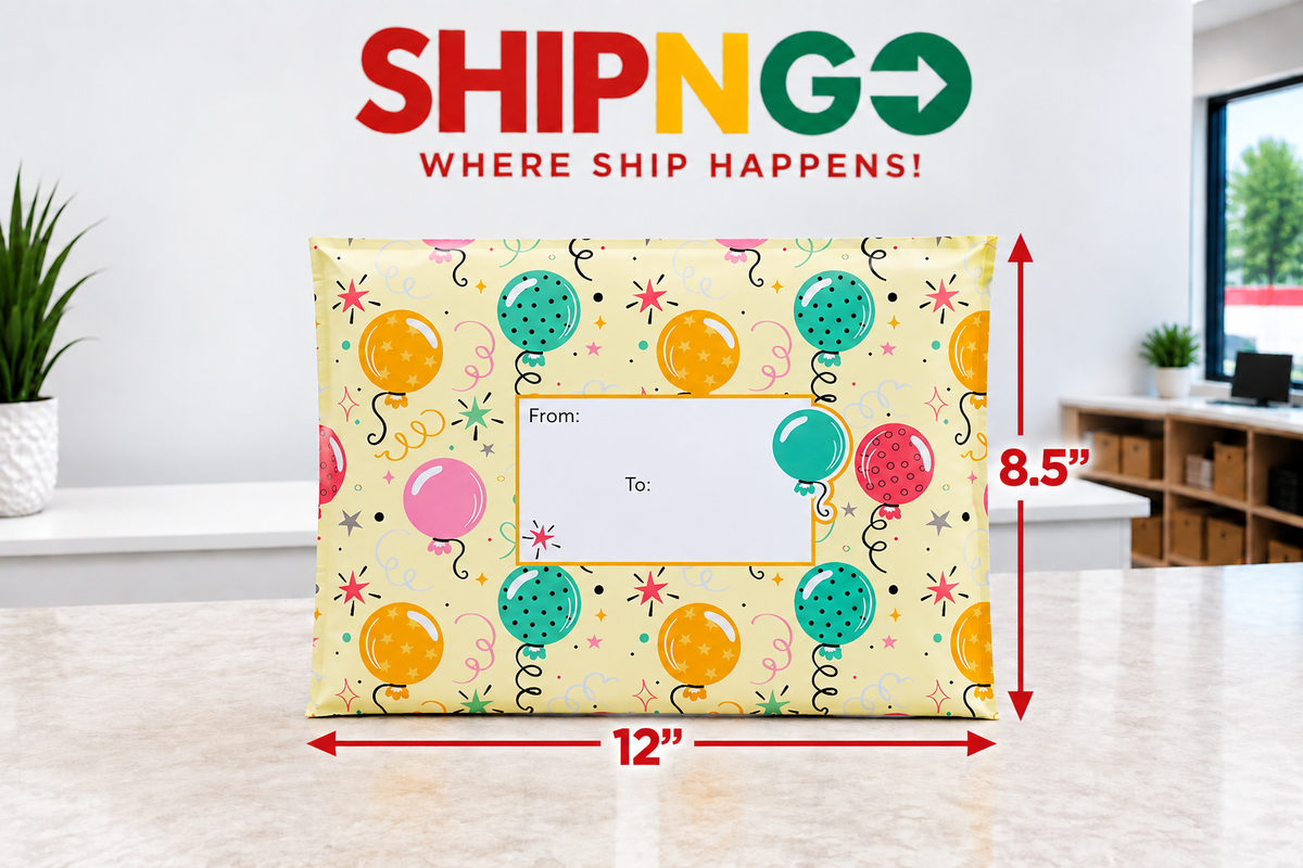 Decorative Bubble Mailer - Celebrate Balloons