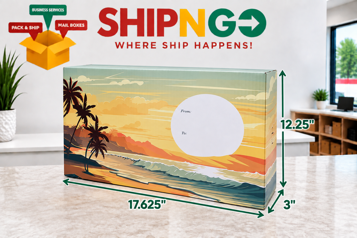 Large Decorative Shipping Box- Beach
