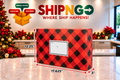 Large Holiday Shipping Box - Red and Black Buffalo Plaid