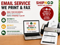 Email to Print & Fax Service - Black & White (Includes 2 pages)