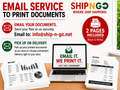 Email & Print Service -Black & White (Includes 2 pages)