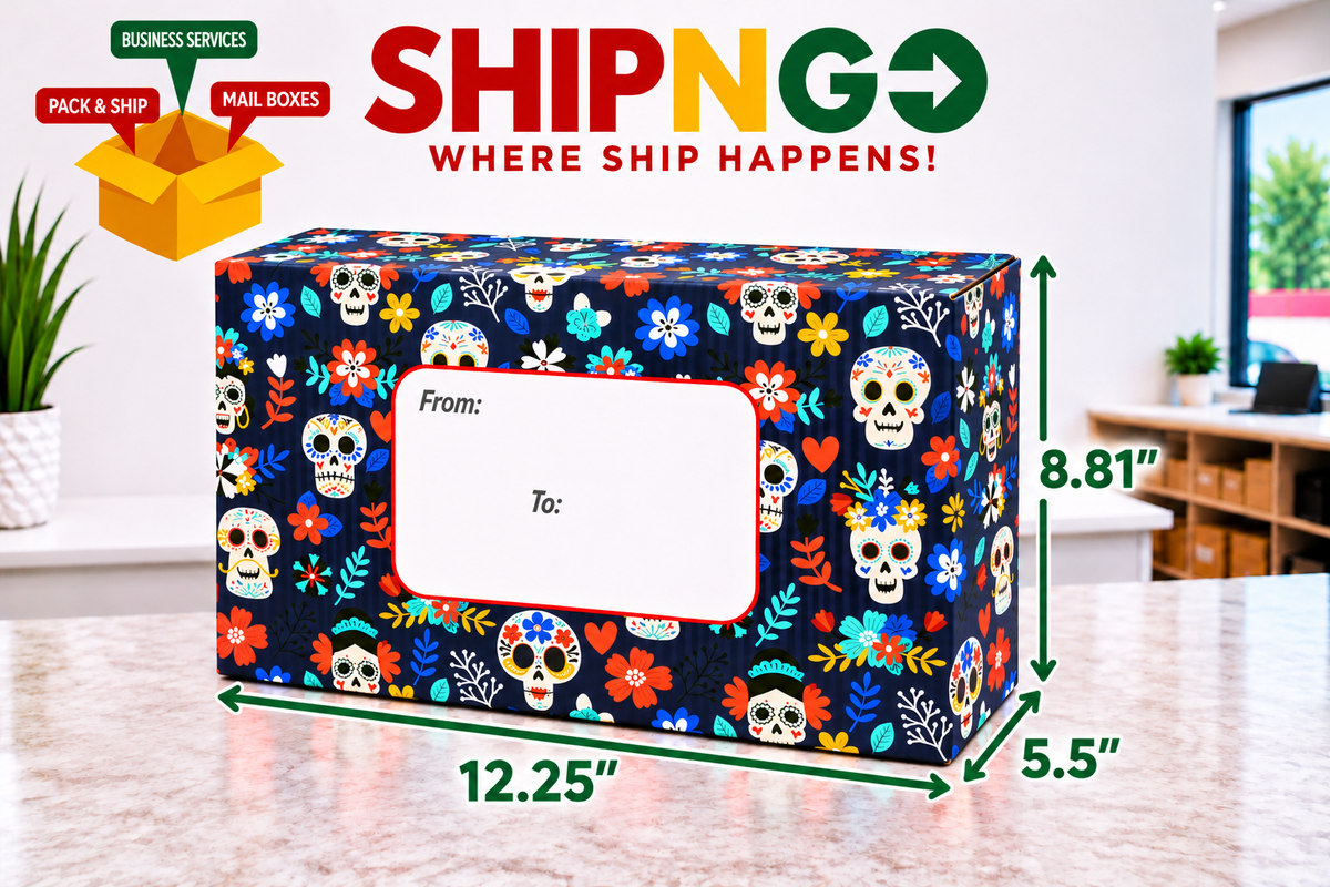 Medium Decorative Shipping Box: Sugar Skulls