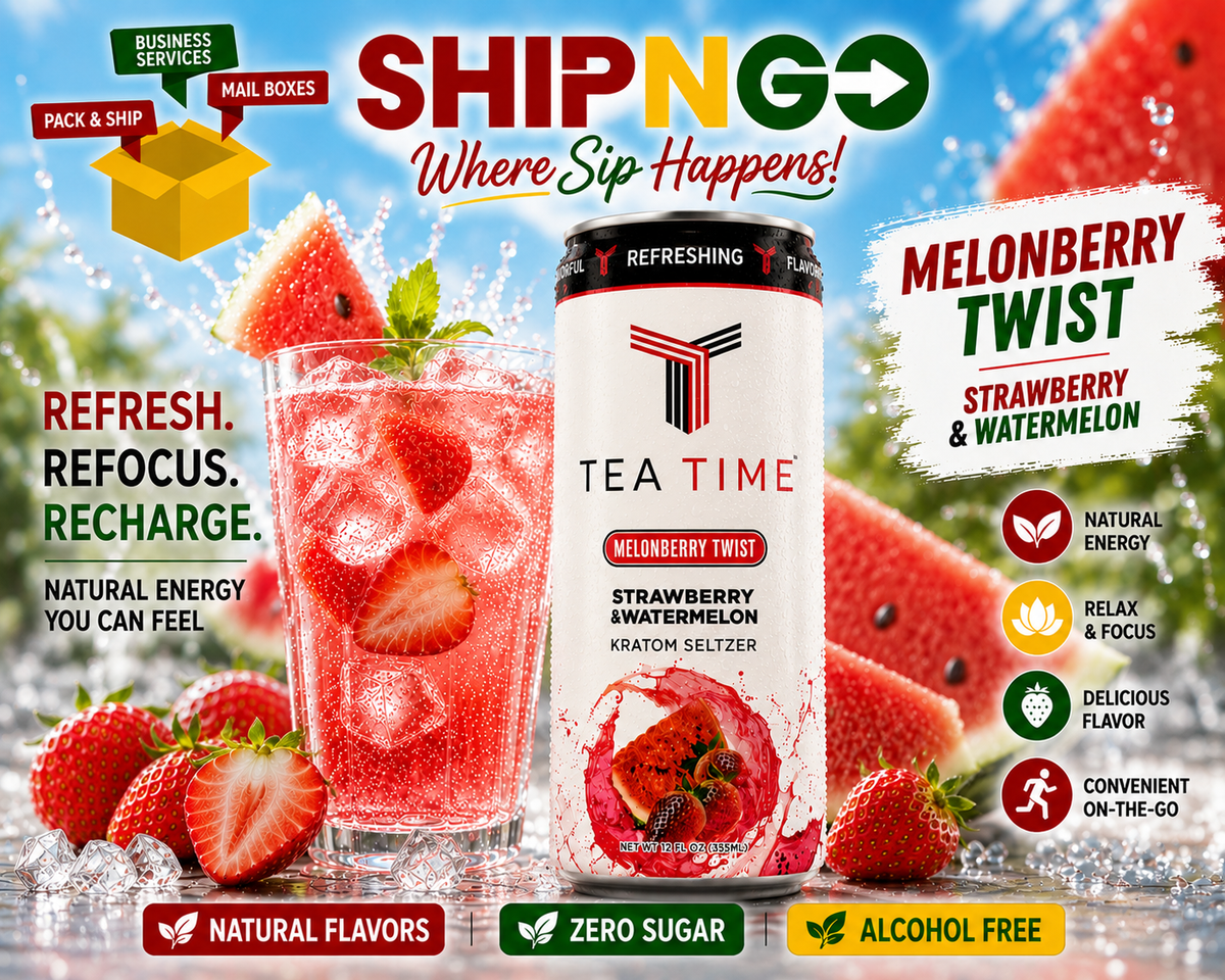 Tea Time: Melonberry Twist Kratom Seltzer