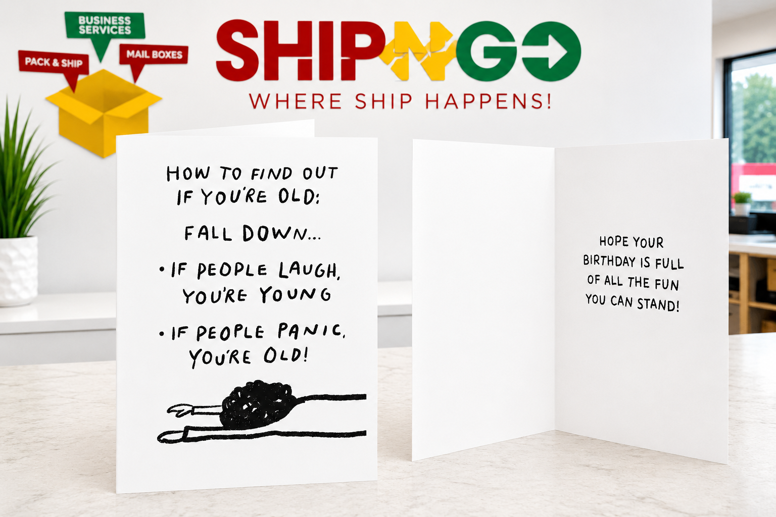 Birthday Card - "How to find out if you're old..."