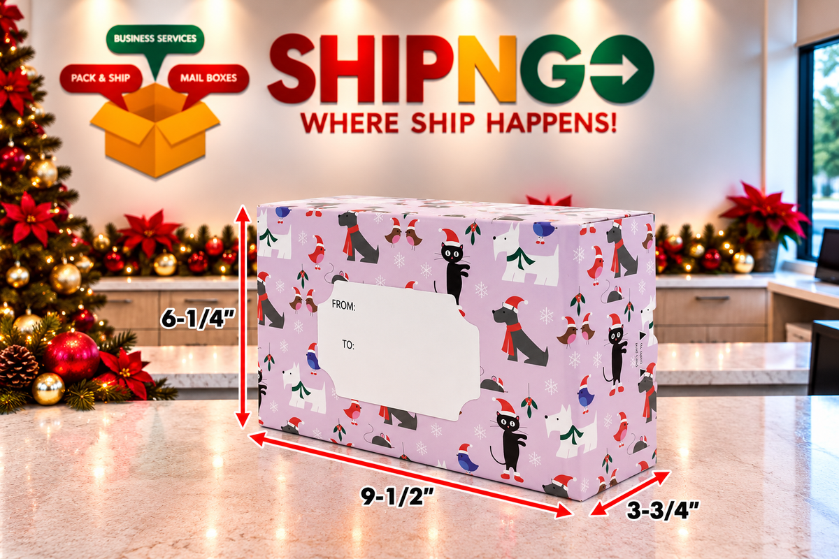 Small Holiday Shipping Box-  Pets