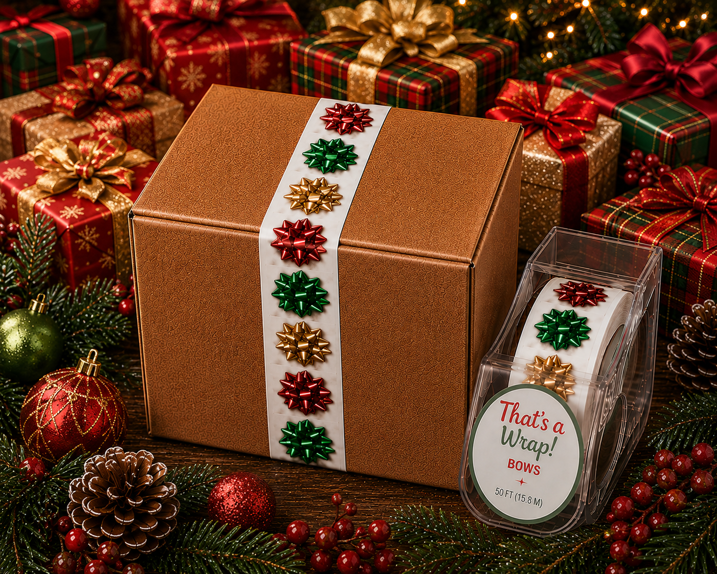Holiday Decorative Packing Tape - Gift Bows