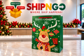 Reindeer Gift Bag - "Happy Christmas"