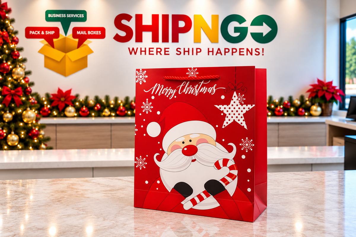 Santa Gift Bag- "Merry Christmas"