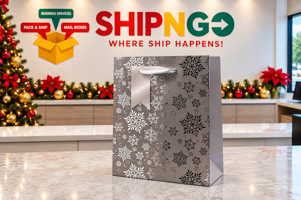 Holiday Silver Gift Bag
