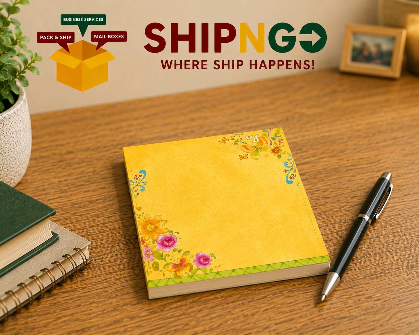 Note Pad - Yellow Floral