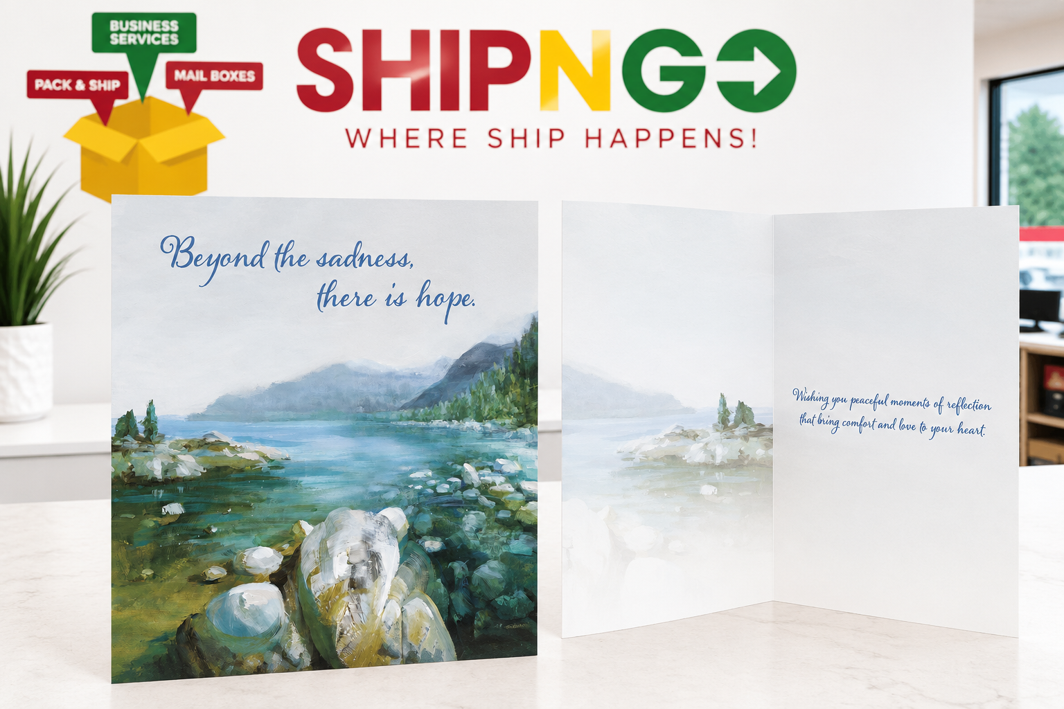 Sympathy Card - Beyond the sadness, there is hope"