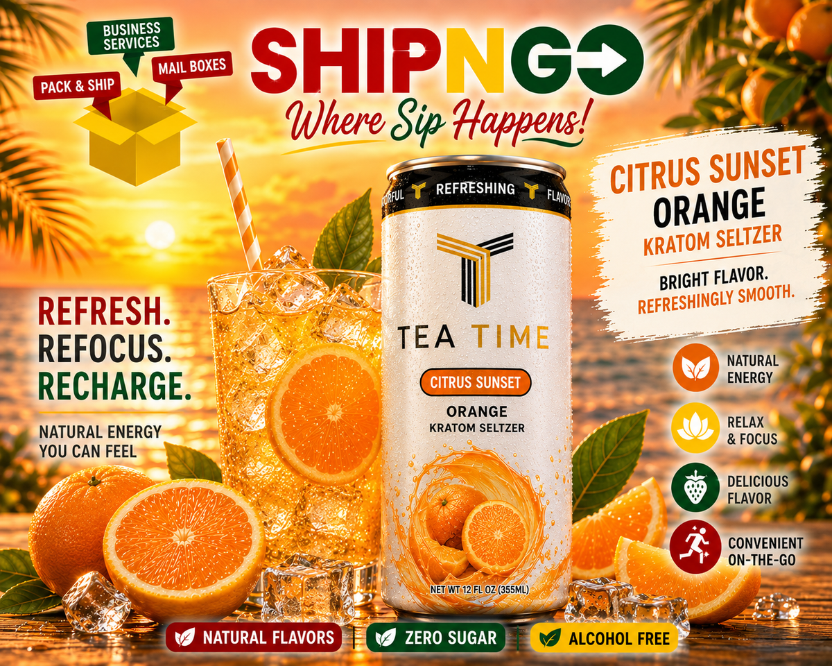 Tea Time: Citrus Sunset Kratom Seltzer
